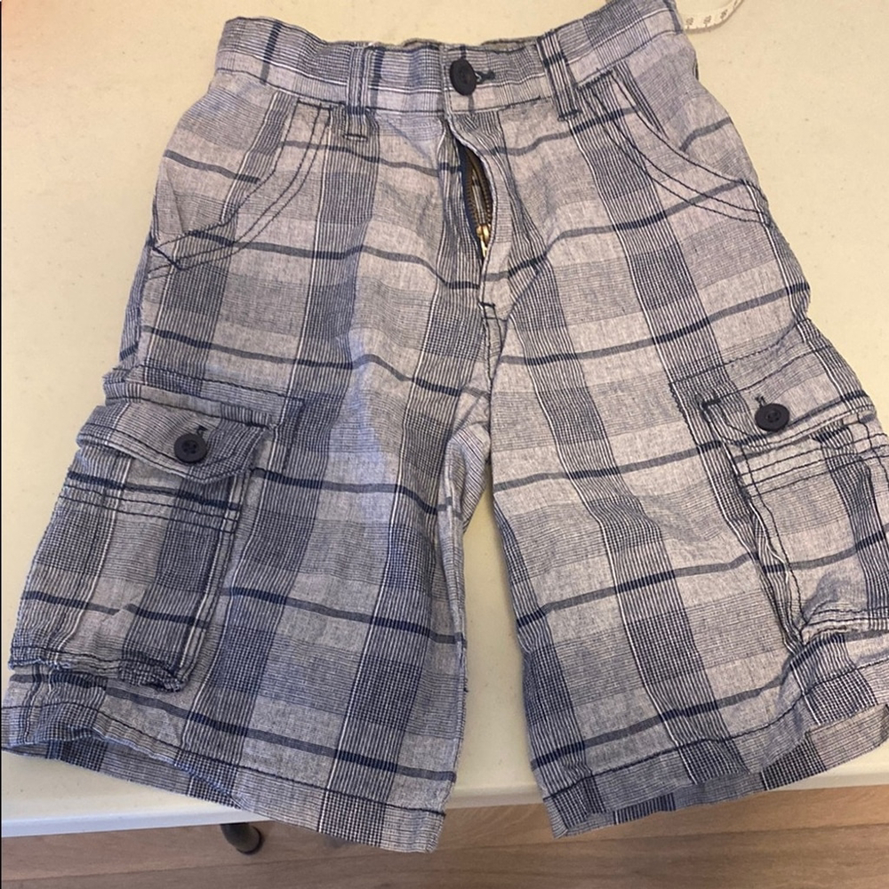 Kids Plaid Cargo Shorts
